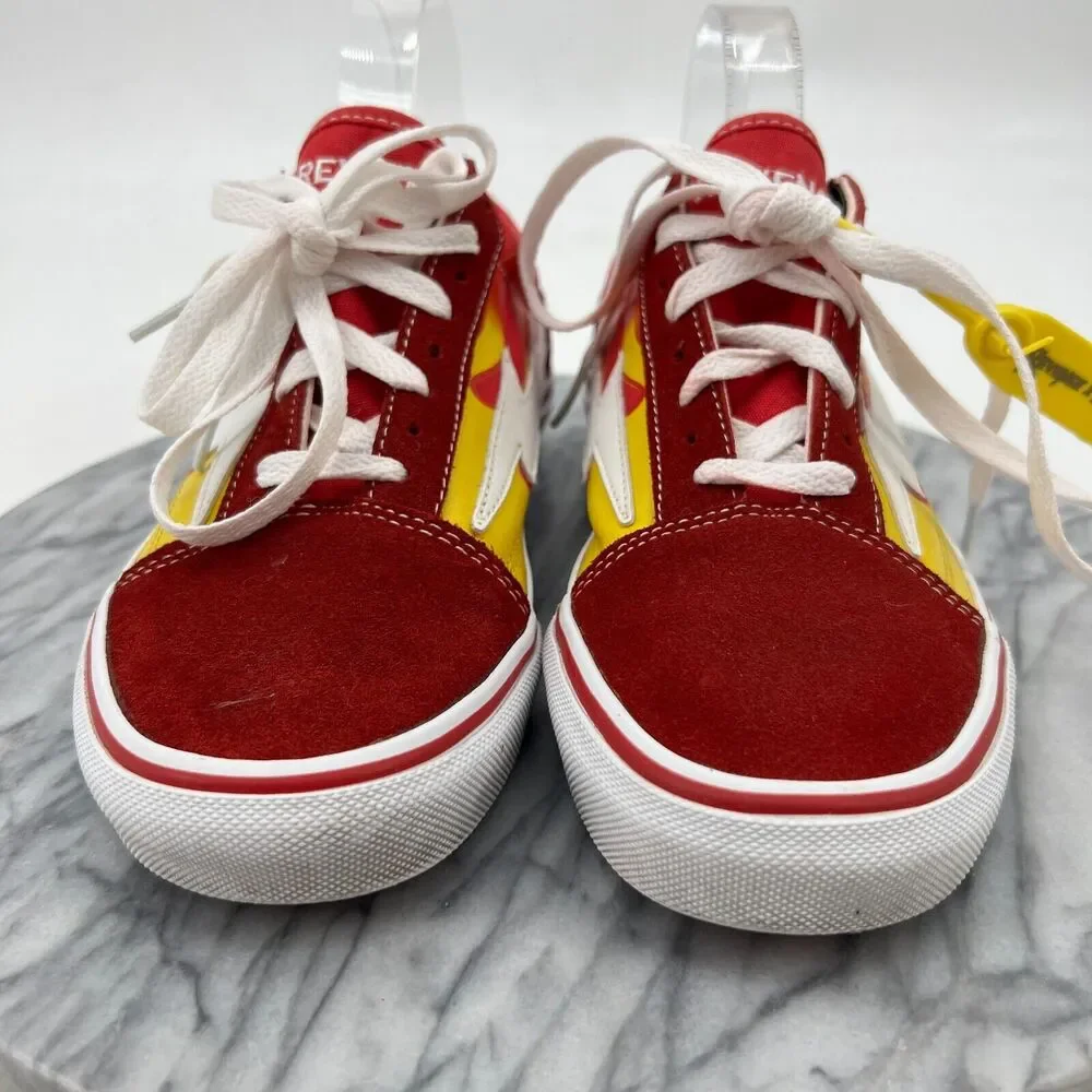Revenge X Storm Ian Connor Sneakers Mens 7.5 Red Flame Low Top Comfort *READ